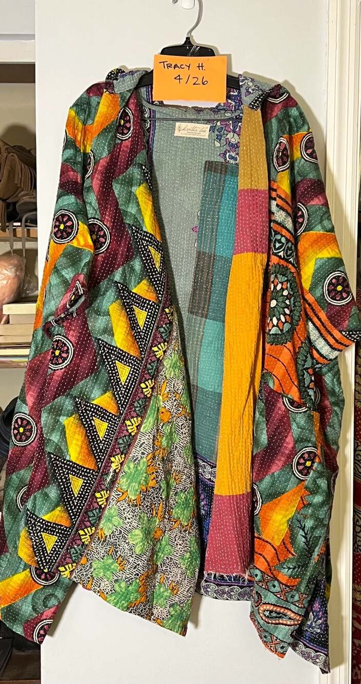 Kantha Bae Dreamweaver Hooded Patchwork Kantha Quilt Coat